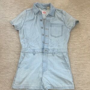 Levi's Kids Light Blue Denim Romper